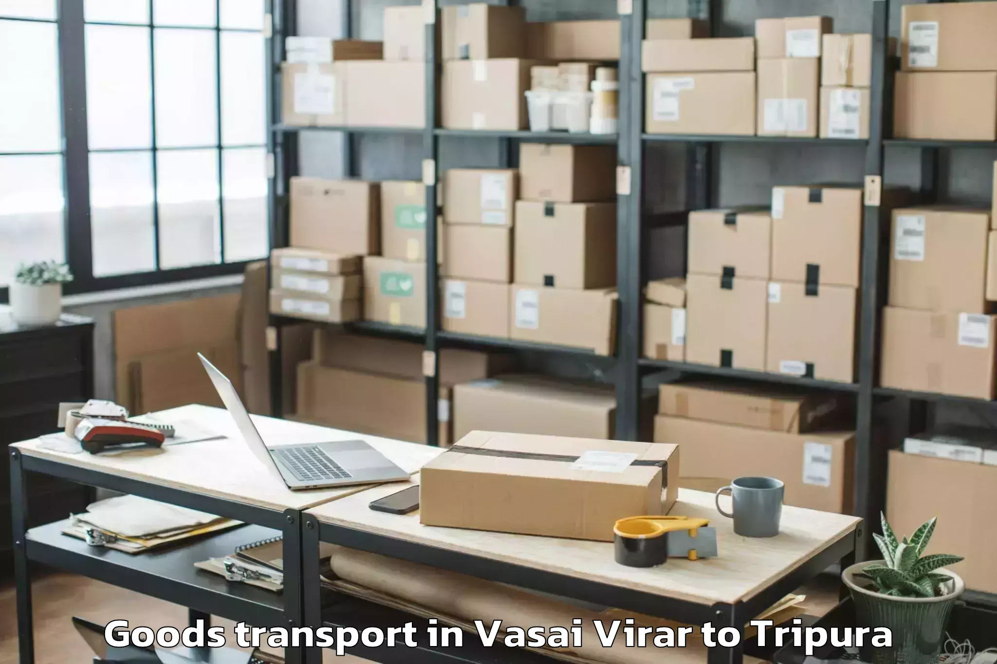 Comprehensive Vasai Virar to Udaipur Tripura Goods Transport